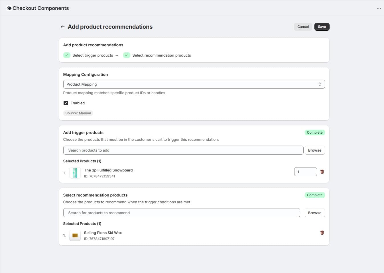 Product Mappings - Checkout Components Documentation